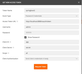 postman测试oauth2 token2